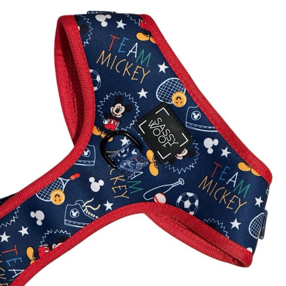 NEW Sassy Woof Adjustable Dog Harness – DISNEY Team Mickey Design  - Sz Large - Picture 6 of 9
